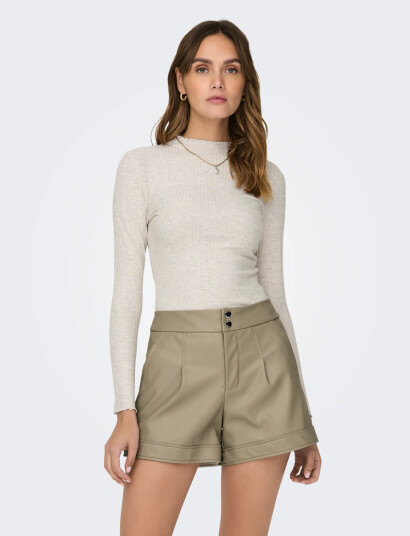 ONLY Onlemma L/S High Neck Top Noos Jrs - Cream - XS