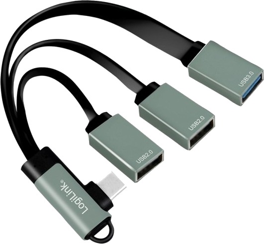 Logilink Ua0361 Usb 3.2 Gen 1 3.1 Gen 1 Type-C Usb 2.0 Usb 3.2 Gen 1 3.1 Gen 1 Type-A 5000 Mbit/S Sølv Aluminium Rohs