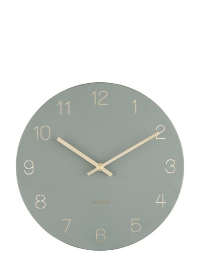 KARLSSON Wall Clock Charm Engraved Numbers - Green - Ø30CM