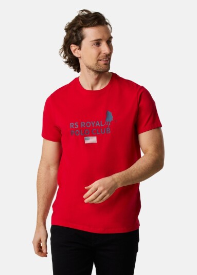 Rs Polo Rs Polo Logo Tee Red M T Shirts