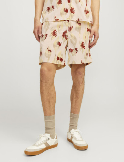 Jack & Jones Jpstjaiden Jjjacquard Jogger Short Styd - Beige - S Jack & Jones Jpstjaiden Jjjacquard Jogger Short Styd - Beige - S