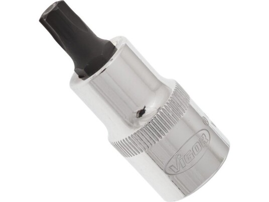 Vigor T45 Pipenøkkel 1/2" (12,5 mm) for Håndverktøy - Innvendig Torx Vigor T45 Pipenøkkel 1/2" (12,5 mm) for Håndverktøy - Innvendig Torx