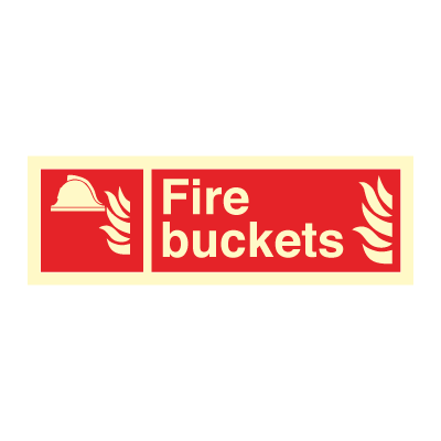 Jo Safety Fire buckets Photoluminescent Self Adhesive Vinyl PV HR 100 x 300 mm IMO sign 105044PVHR Jo Safety Fire buckets Photoluminescent Self Adhesive Vinyl PV HR 100 x 300 mm IMO sign 105044PVHR