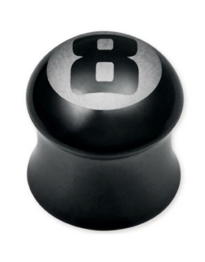 Aab Nr. 8 Svart Piercing Plugg