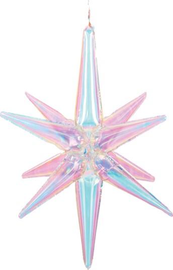 Partydeco Folieballong 3D Stjerne Iriserende FB258I-017