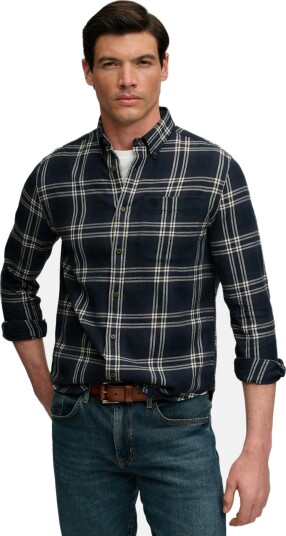 Superdry L/S Cotton Lumberjack Shirt Navy XXL Superdry L/S Cotton Lumberjack Shirt Navy XXL