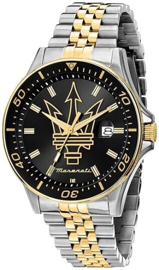 Maserati Herreklokke R8853140009 Sfida Sort/Gulltonet stål Ø44 mm Maserati Herreklokke R8853140009 Sfida Sort/Gulltonet stål Ø44 mm