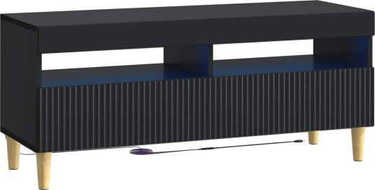 vidaXL LED TV skap Svart Konstruert tre