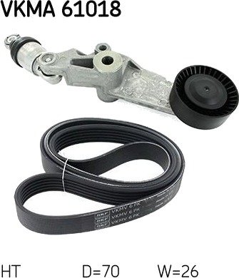 Kileremsett SKF VKMA 61018