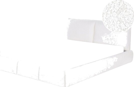 Dubbelsäng Beliani Vinay med lamellram Beige, 160x200 cm White 160x200 -