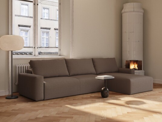 Nordic Dream Maru 140x342 cm Bouclé mørkebrun 530