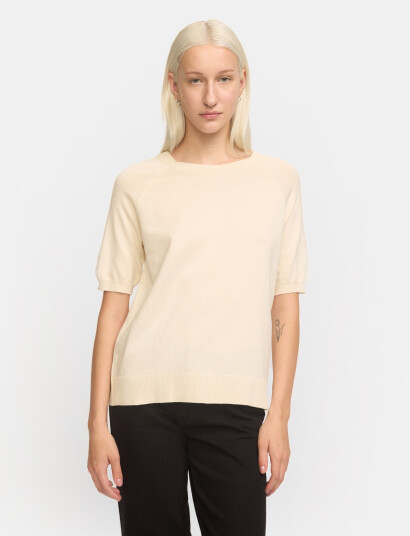 Soft Rebels Srmarla Ss O-Neck Knit - Cream - XS Soft Rebels Srmarla Ss O-Neck Knit - Cream - XS