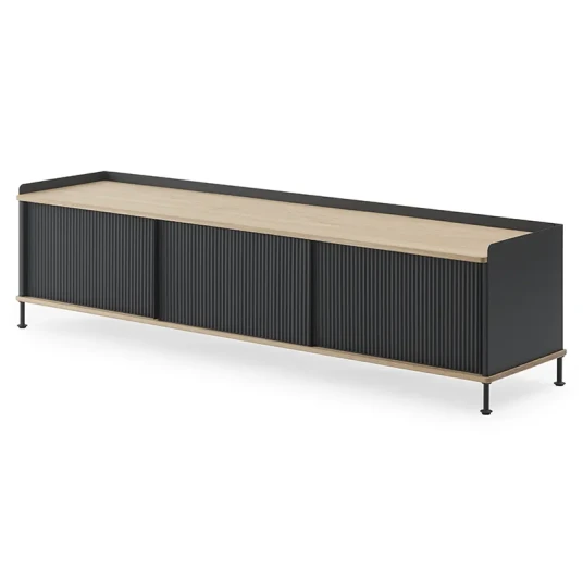 Muuto Enfold skjenk 186 x 45 cm oiled oak Anthracite Black Muuto Enfold skjenk 186 x 45 cm oiled oak Anthracite Black