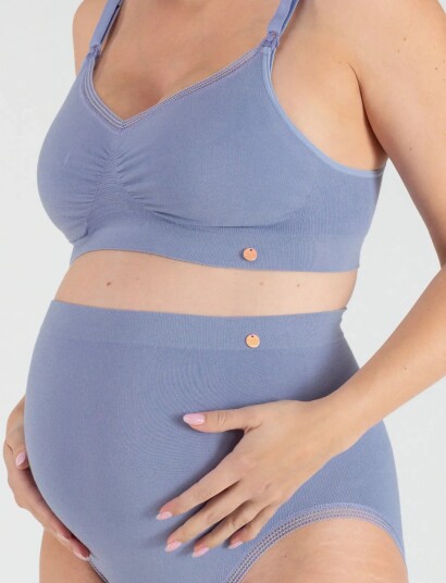 Cache Coeur Maternity Panties Organic - Blue - M Cache Coeur Maternity Panties Organic - Blue - M