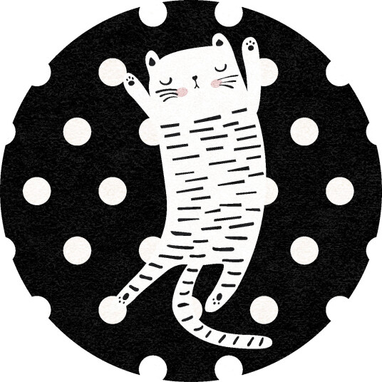 Runde tepper Sleepy Kitten multi Størrelse: Ø 160 cm