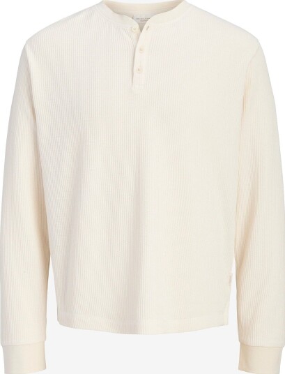 Jack & Jones Jornorrebro Henley Ls Tee Sn   ANTIQUE WHITE   S