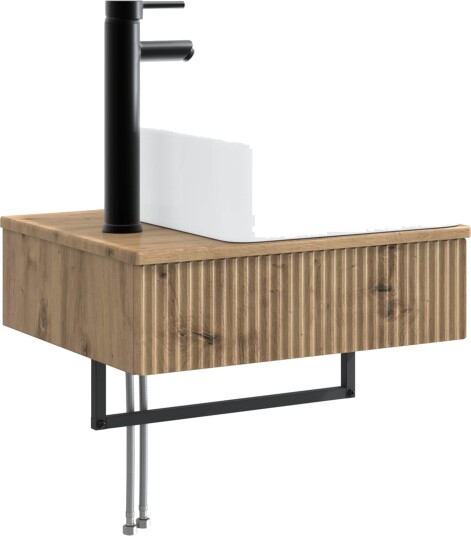 Vegghengt vask Artisan eik 50 x 41 x 39 cm Konstruert tre Vegghengt vask Artisan eik 50 x 41 x 39 cm Konstruert tre