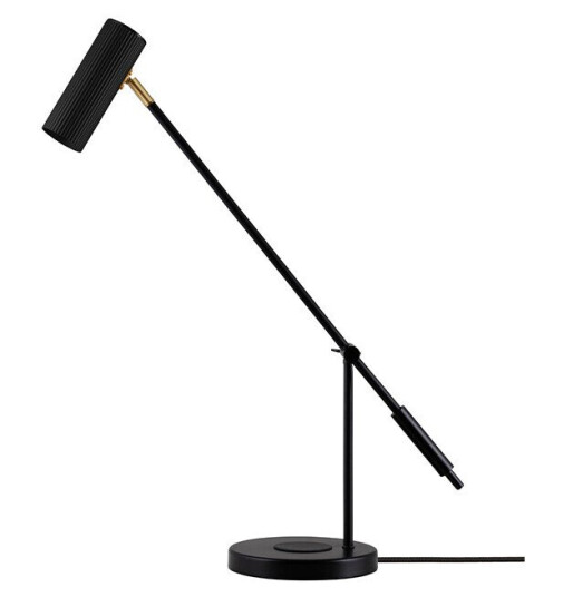 Hubble Read Bordlampe w/Wireless Charging Black - Globen Lighting
