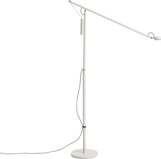 Gulvlampe HAY Fifty Fifty dimmbar Grå Stue Aluminium Design 135 Grå
