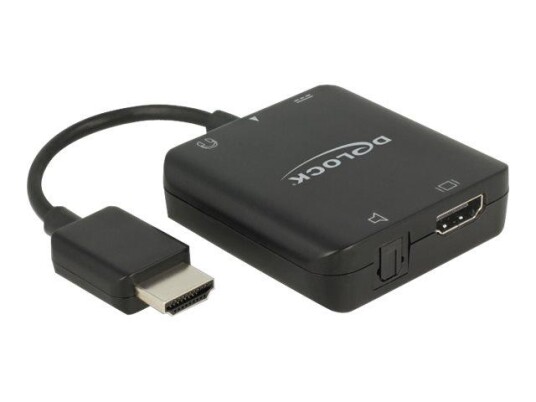 Delock HDMI Audio Extractor 4K 60 Hz Kompakt Lydsignalutskiller Svart
