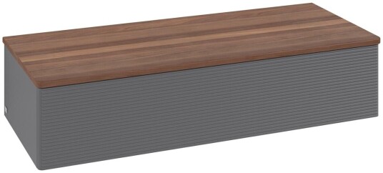 Villeroy & Boch Villeroy & Boch Antao Sideskap 120x50x26,8 cm m/lys Antrasitt/Valnøtt