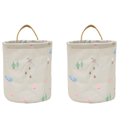 OYOY Deer & Duck Oppbevaring Kurv Small 2-Pakning