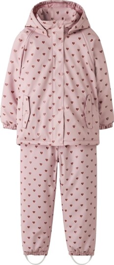Lil"Atelier Nmfladry Pad Rain Set Aop Fo Lil Pink 110