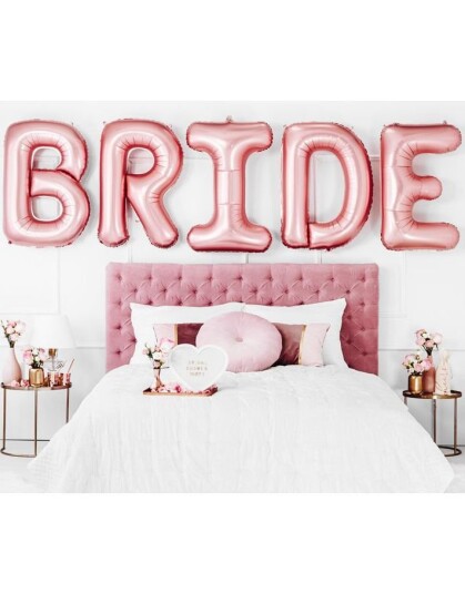 Bride Rosegullfarget Folieballonger 280x86 cm