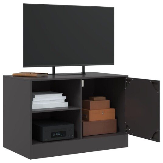  TV-benk svart 67x39x44 cm stål