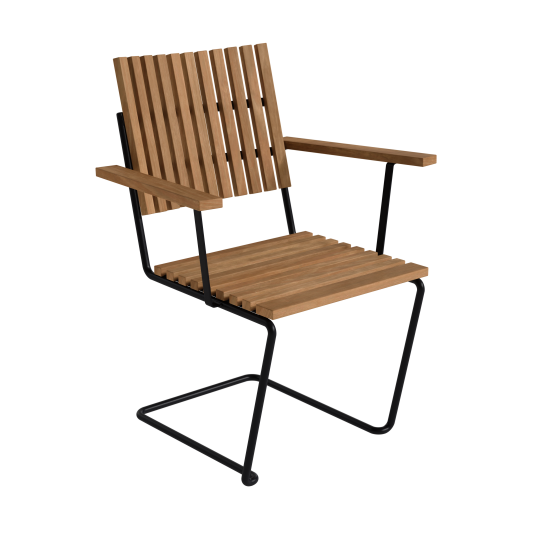 Bovik Lenestol Teak / Sort Stål