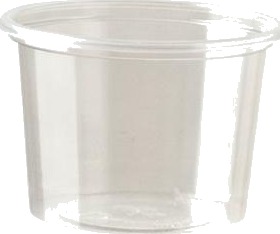 Dressingbæger 100 Ml Ø70x47 Mm Rundt Ps Klar,30 Pk X 100 Stk/Krt