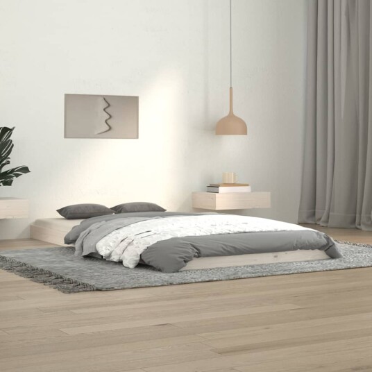 vidaXL Sengeramme hvit 100x200 cm heltre furu 8720845639808