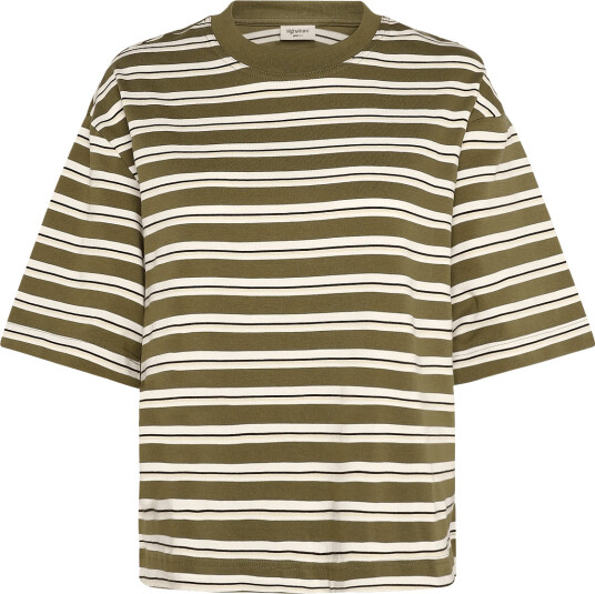 Gina Tricot Perfect Boxy Tee   Khaki green   XS