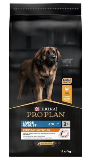 Purina Pro Plan Hundefôr Large Robust Kylling 14 kg - Tørrfor med Optihealth Purina Pro Plan Hundefôr Large Robust Kylling 14 kg - Tørrfor med Optihealth