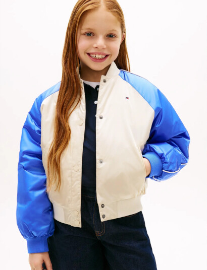 Tommy Hilfiger Bomber Varisty Colorblock Blue 122