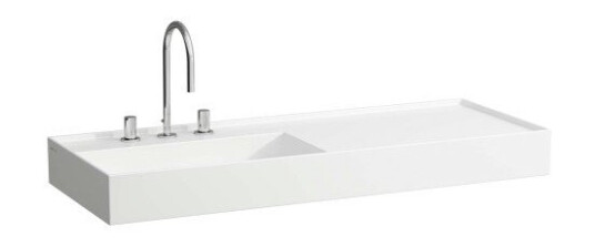 Kartell Laufen servant, 120x46 cm, venstre, hvit