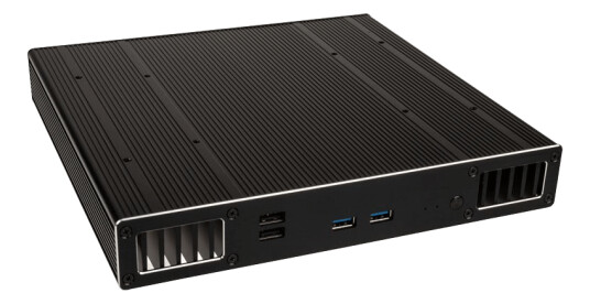 Akasa Plato TN Ultra Small Form Factor Kabinett i Aluminium - Sort