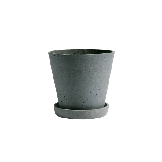 HAY Flowerpot with saucer krukke L Ø17.5 cm Grønn