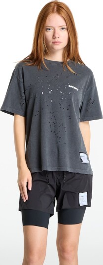 Satisfy MothTech Small Logo T Shirt Aged Black Satisfy MothTech Small Logo T Shirt Aged Black