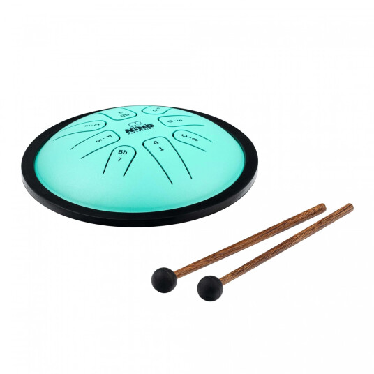 Nino Percussion Nino982 Steel Tongue Drum Small 7 Mint Green