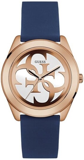 Guess Dameklokke W0911L6 G Twist Hvit/Gummi Ø38 mm
