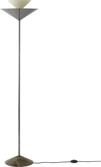 Gio LN28 Gulvlampe, Emperador / Dark Chrome / Ecru White