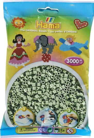 Hama Midi Beads 3000 Pcs. Eucalyptus Eucalyptus One Size