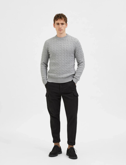 Selected Slhryan Structure Crew Neck - Grey - L Selected Slhryan Structure Crew Neck - Grey - L