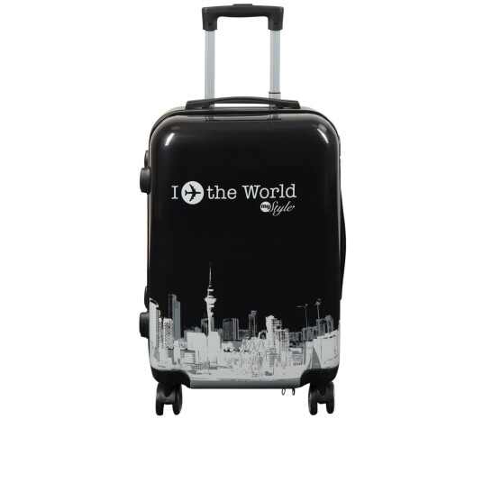 Borg Living Kabinkoffert - Hardcase lettvekt - Trolley med motiv - New York city - Svart