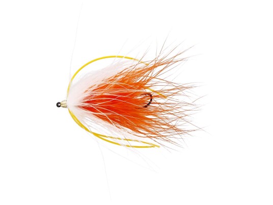 Unique Flies Marabou Worm White/orange Daiichi Unique Flies Marabou Worm White/orange Daiichi