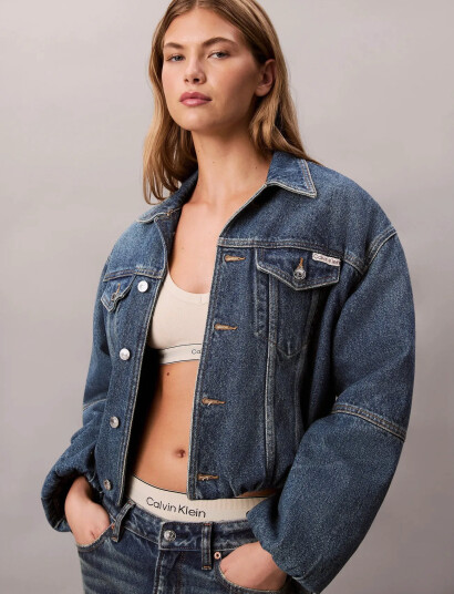 Calvin Klein Jeans Denim Bubble Jacket Tinted Orcha - Blue - XXS Calvin Klein Jeans Denim Bubble Jacket Tinted Orcha - Blue - XXS