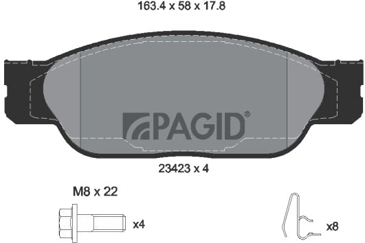 PAGID T5132N Bremseklosser