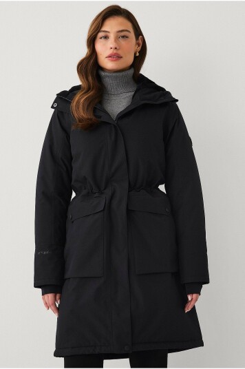Áhkká Parka Perfect Parka Warm w Soft Fur Svart