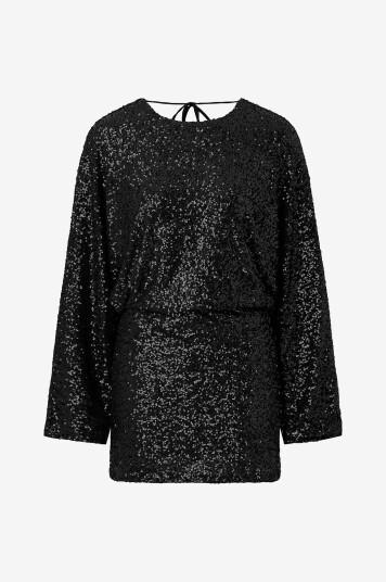 Gina Tricot Plajettkjole Sequin Mini Dress Svart